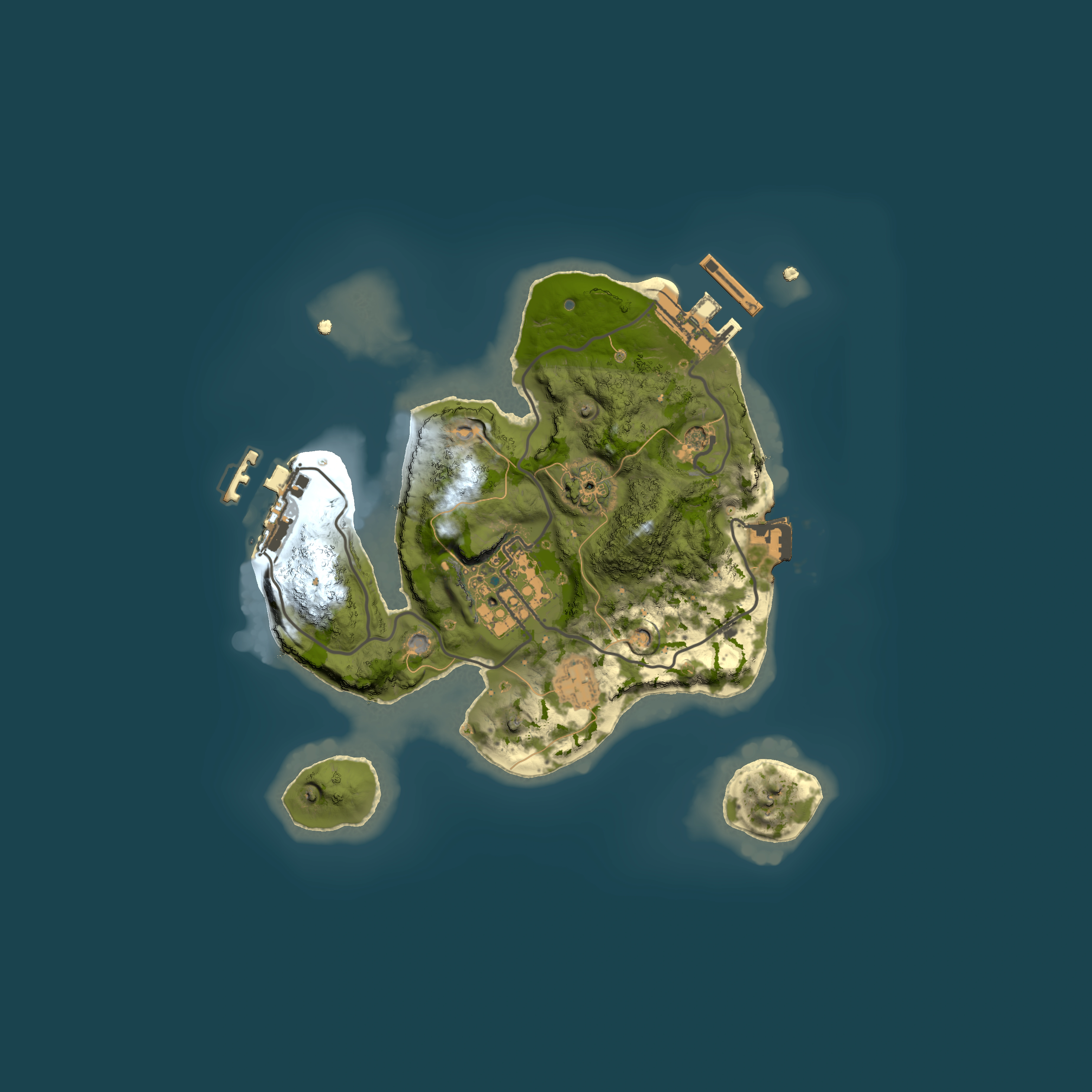 Full top-down render of Rust map seed 802921426, 2000x2000m