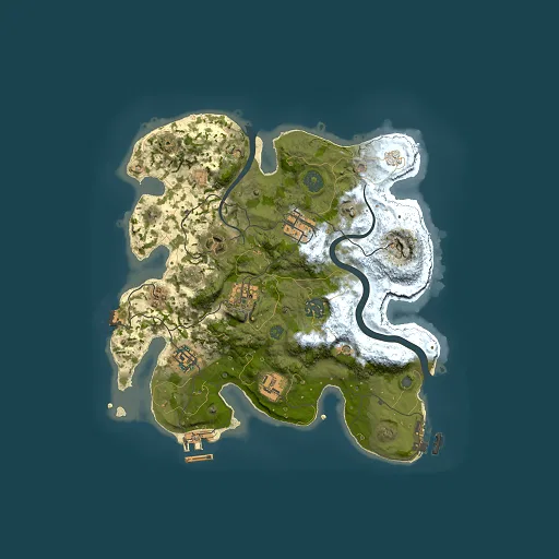 Rust map seed 594756824, 3000x3000m top-down preview