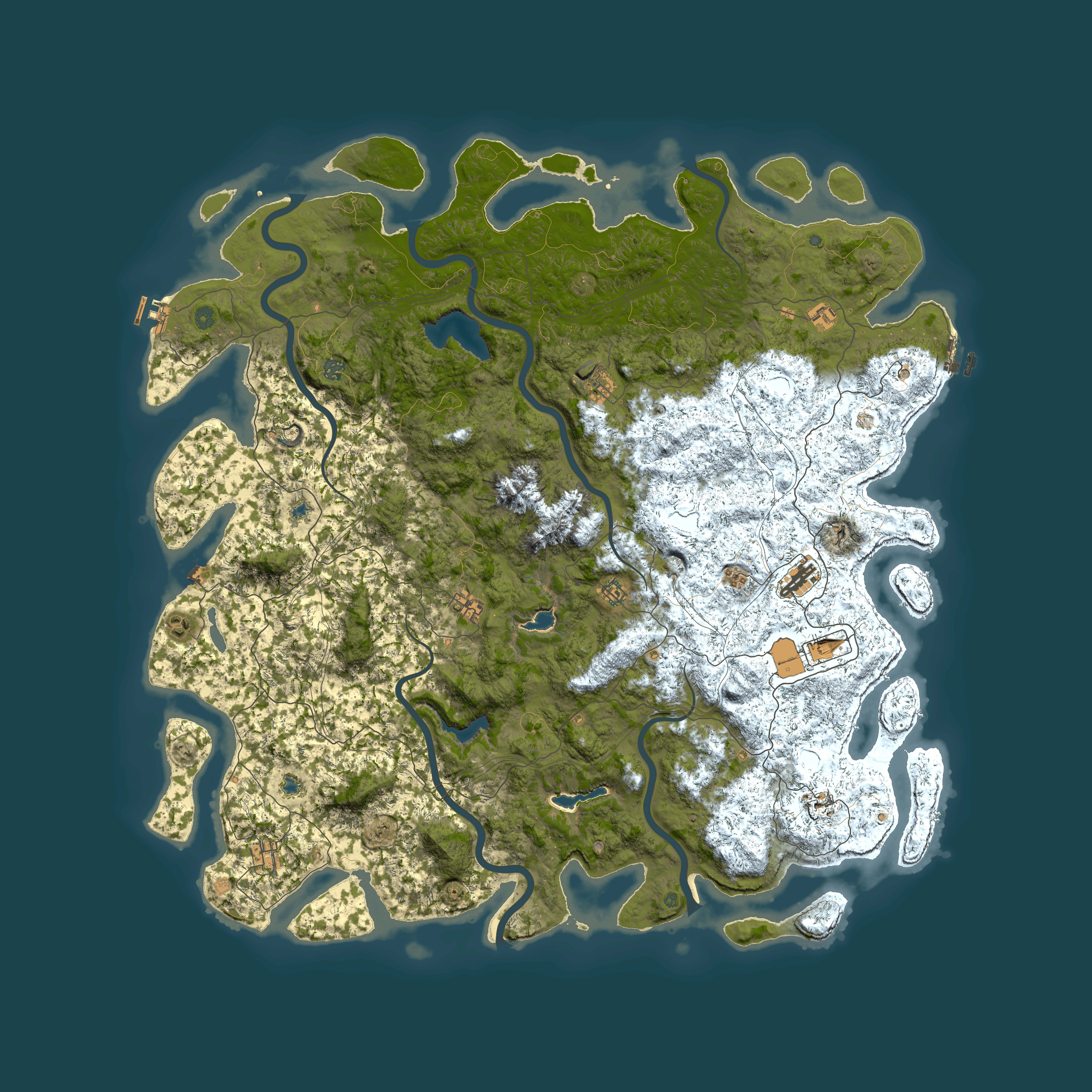 Full top-down render of Rust map seed 1481246893, 6000x6000m