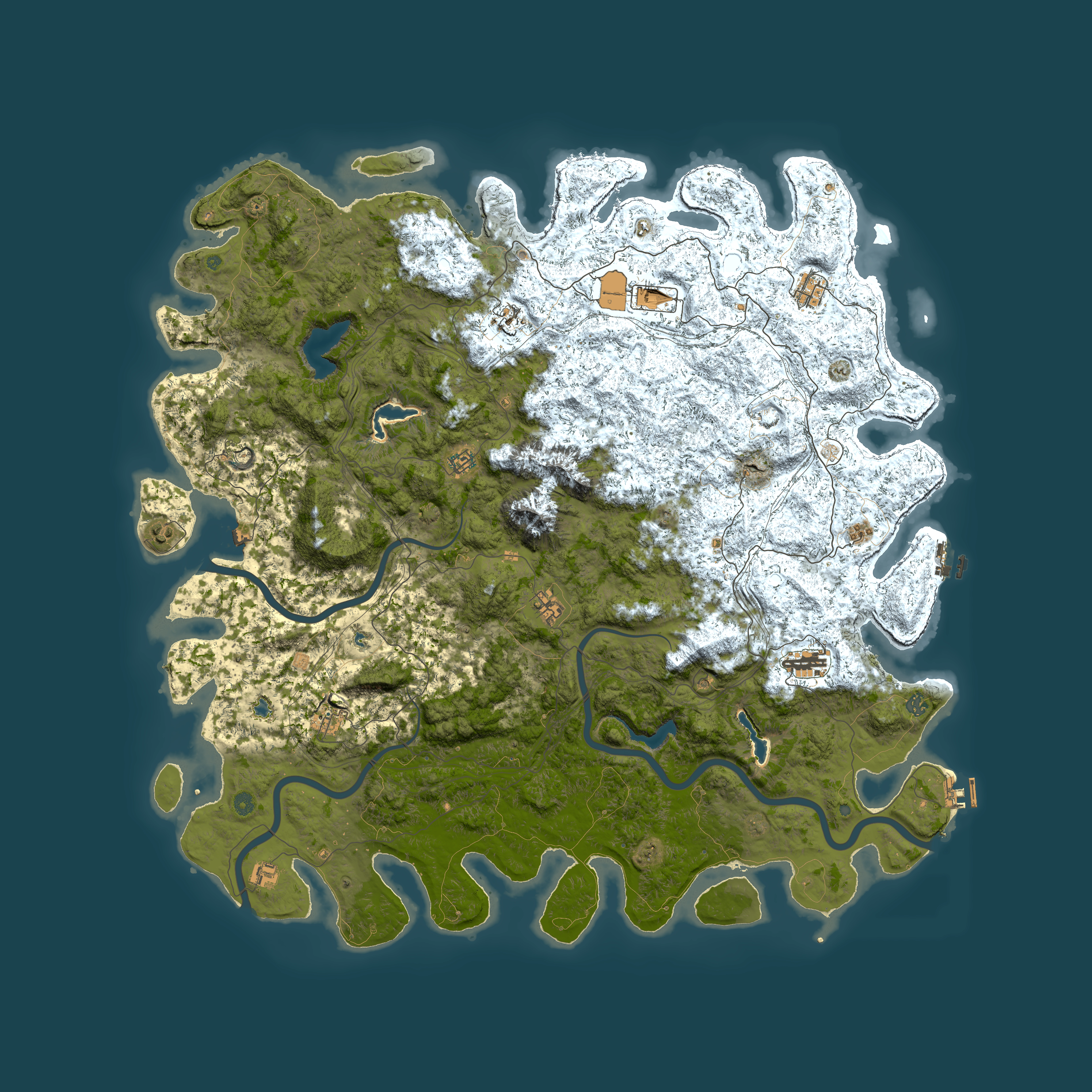 Full top-down render of Rust map seed 320063339, 6000x6000m