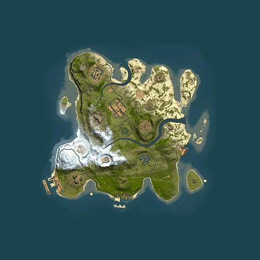 Rust map seed 1692463509, 2500x2500m top-down preview