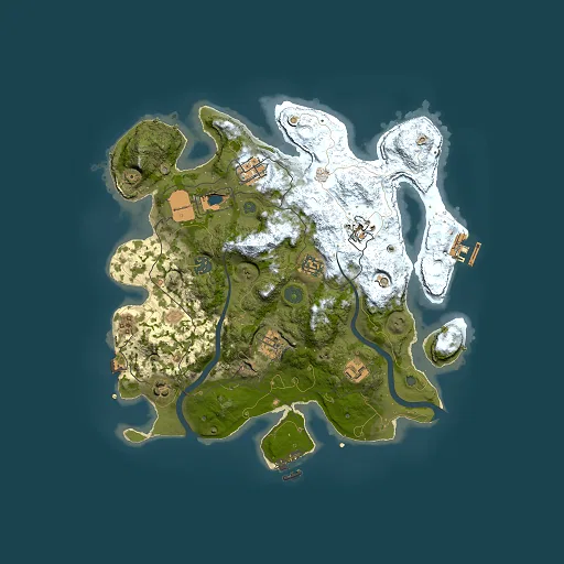 Rust map seed 1475501573, 3500x3500m top-down preview