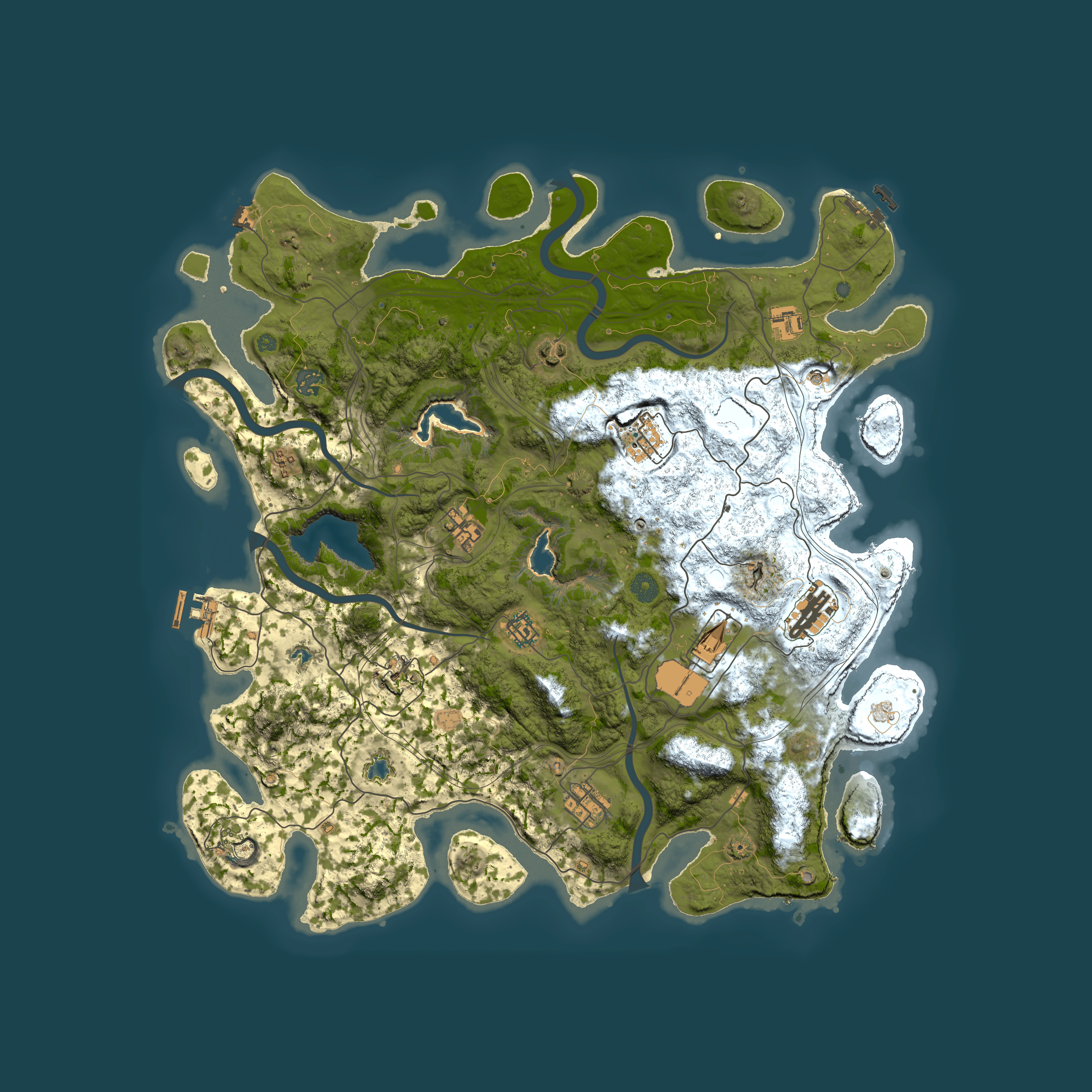 Full top-down render of Rust map seed 1956599316, 4500x4500m