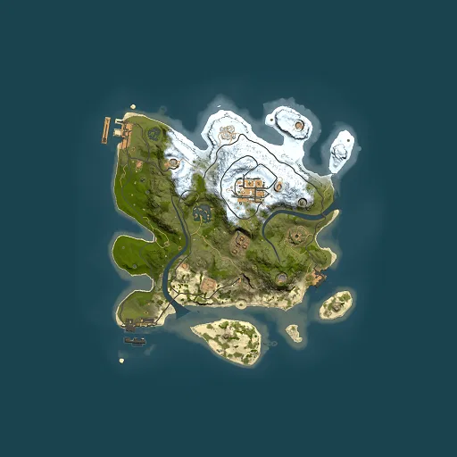 Rust map seed 1195207849, 2500x2500m top-down preview