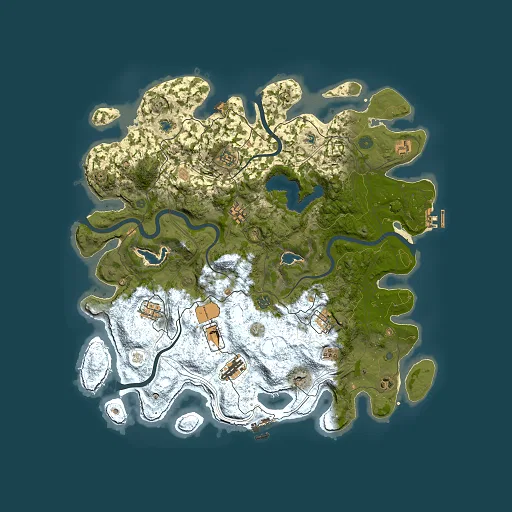 Rust map seed 1261683278, 4500x4500m top-down preview