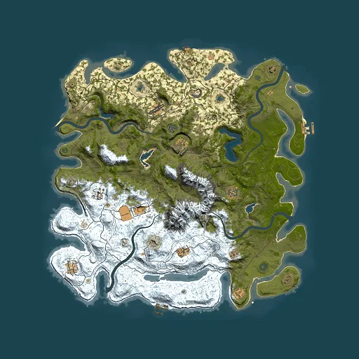 Rust map seed 1538610196, 5000x5000m top-down preview