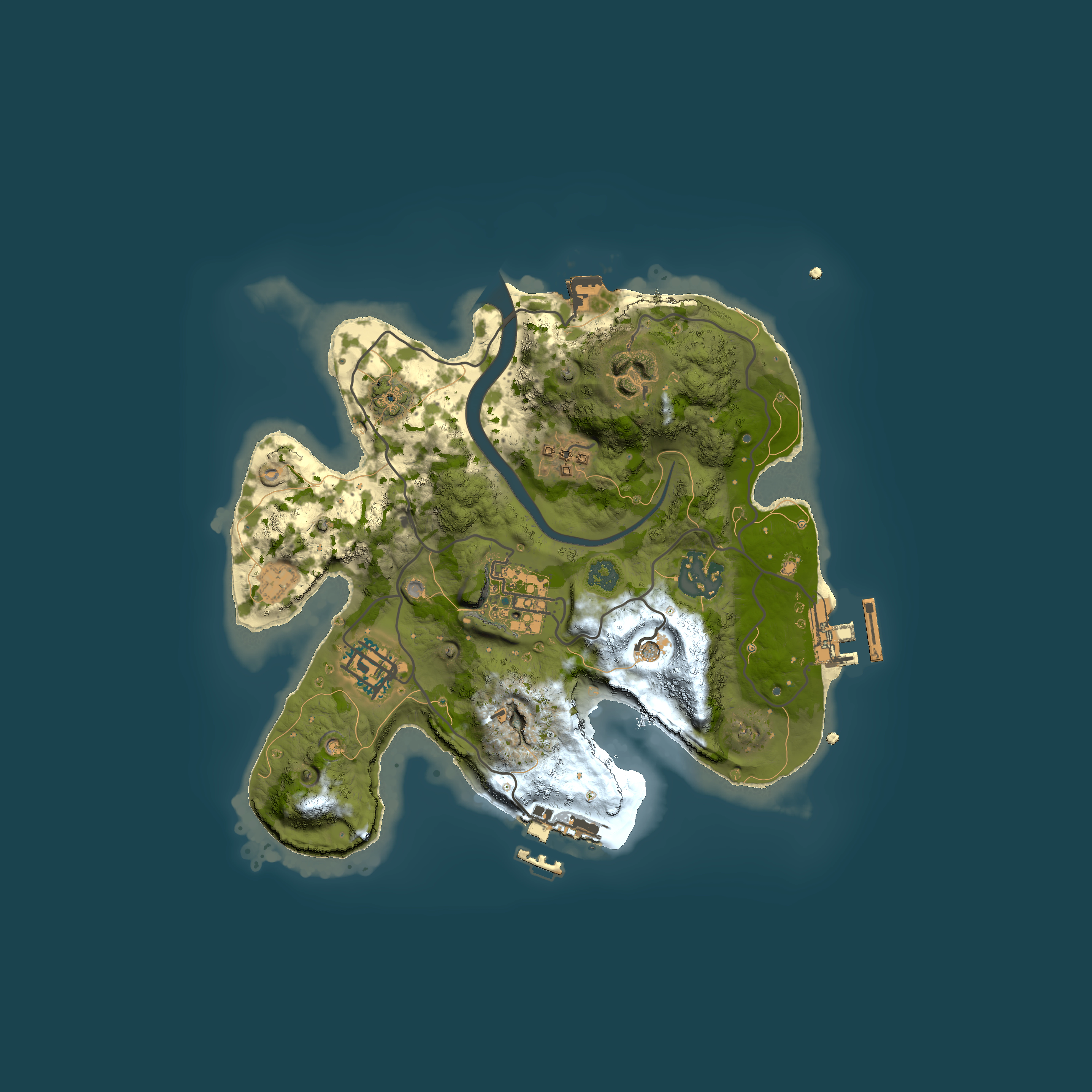 Full top-down render of Rust map seed 1682410649, 2500x2500m