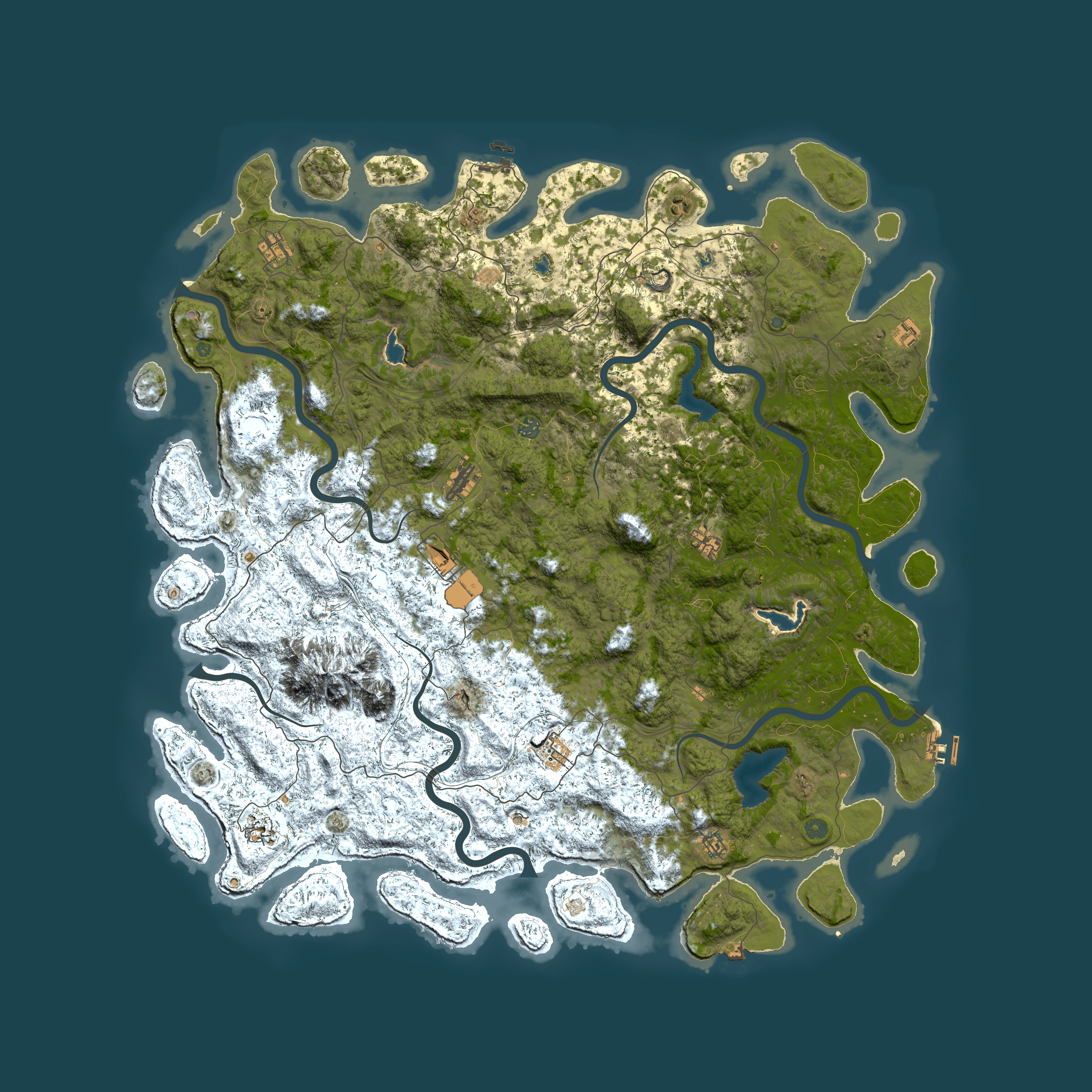Full top-down render of Rust map seed 1554387656, 6000x6000m