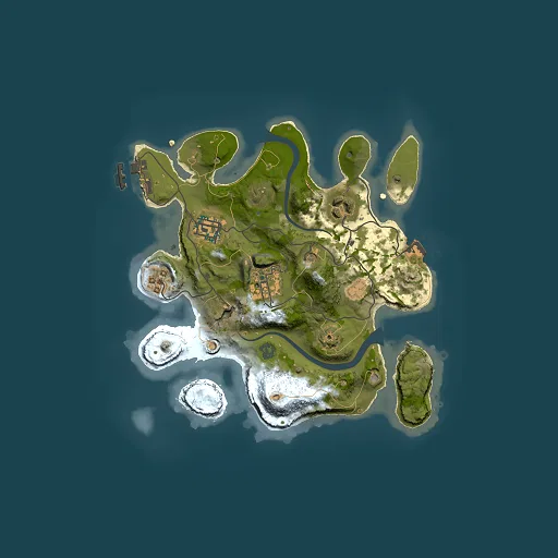 Rust map seed 308801519, 2500x2500m top-down preview