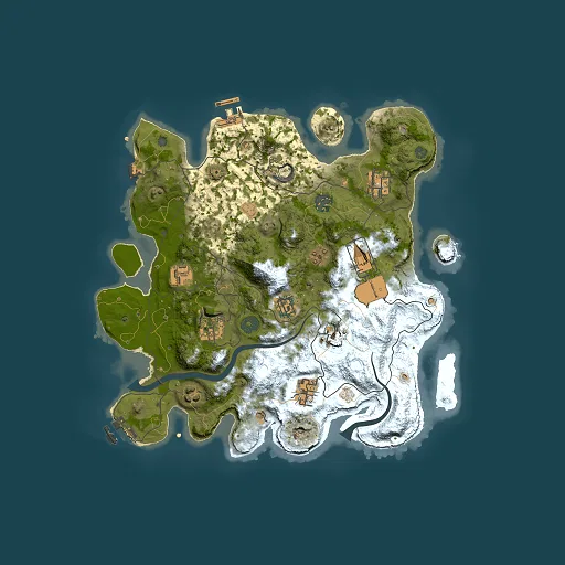 Rust map seed 1043329760, 3500x3500m top-down preview