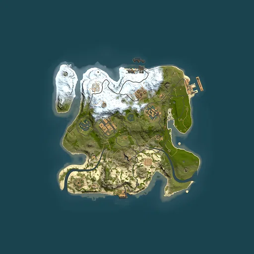 Rust map seed 1442445270, 2500x2500m top-down preview