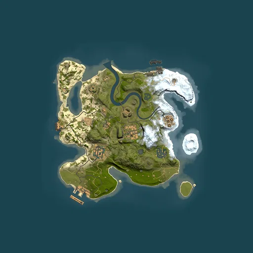 Rust map seed 1365307848, 2500x2500m top-down preview