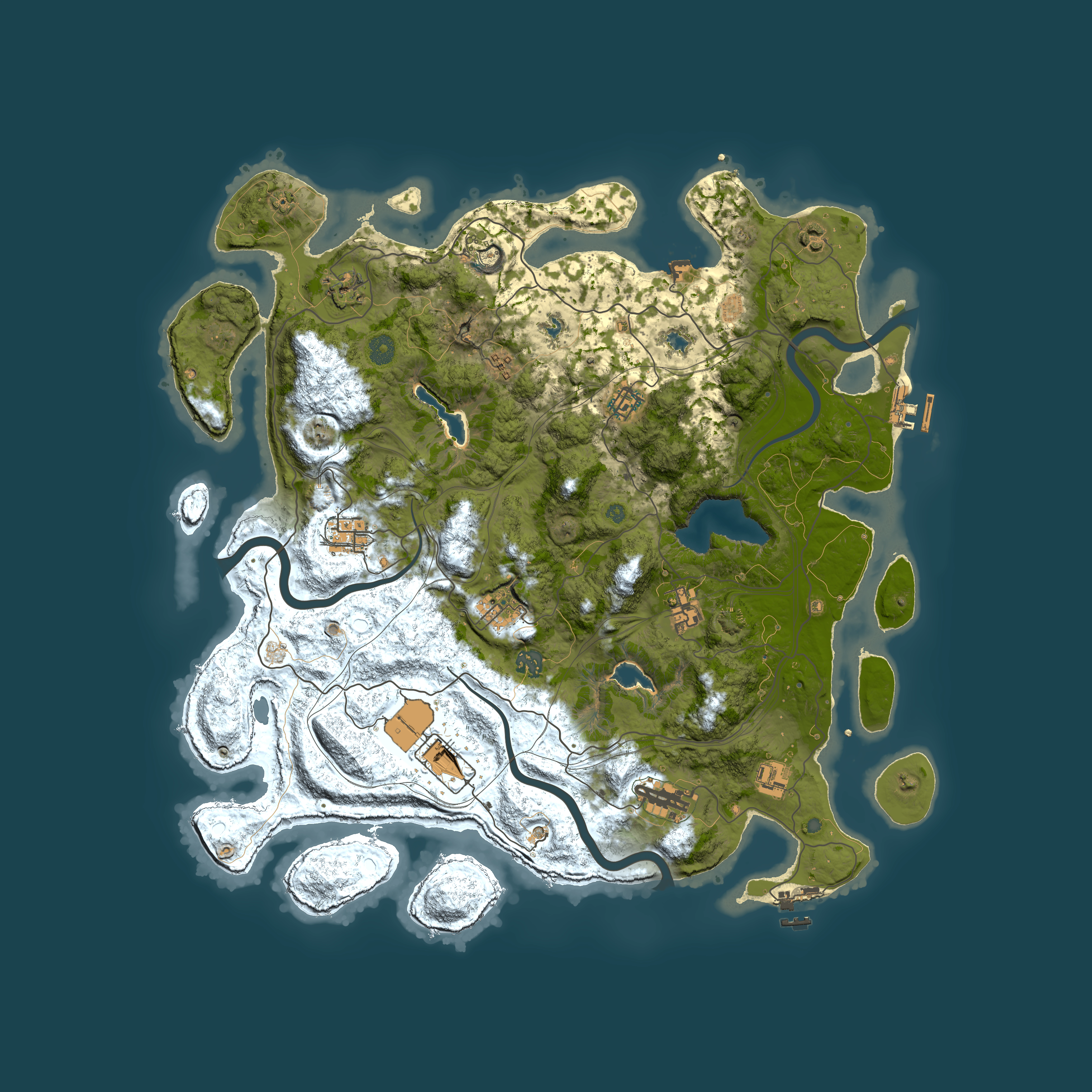 Full top-down render of Rust map seed 1146352224, 4500x4500m