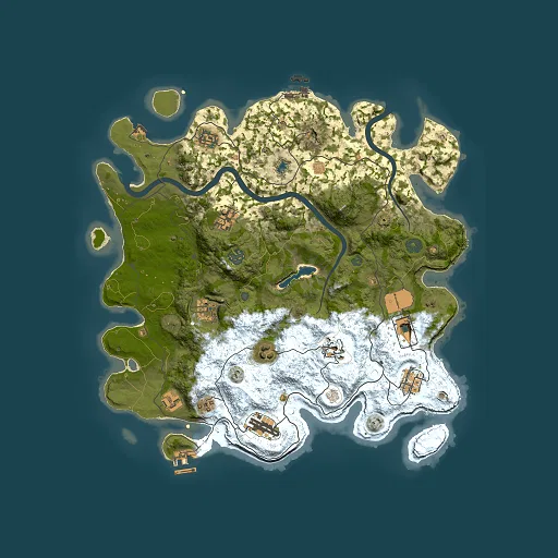Rust map seed 1038501335, 4000x4000m top-down preview