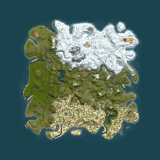 Rust map seed 257367810, 5500x5500m top-down preview