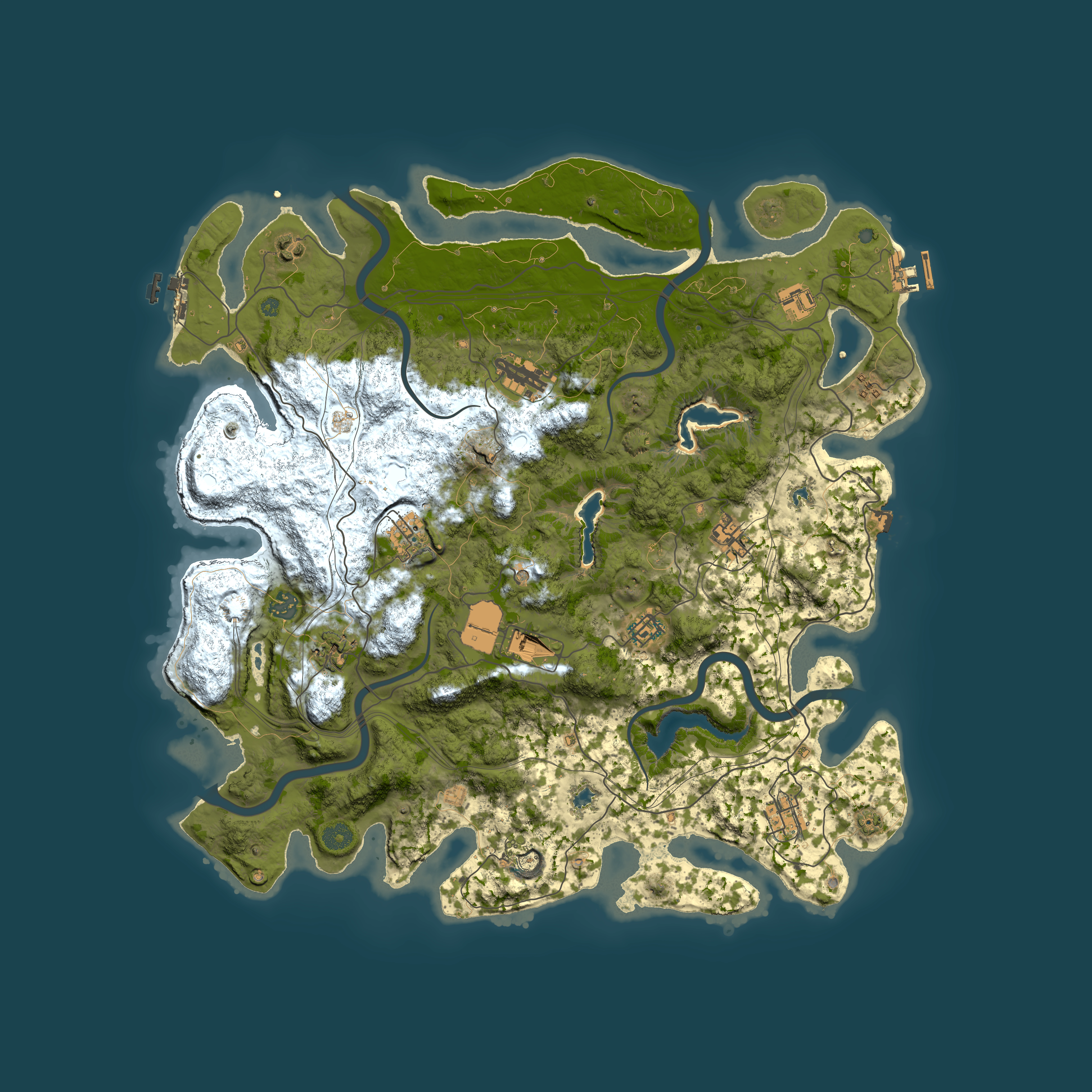 Full top-down render of Rust map seed 1870104028, 4500x4500m