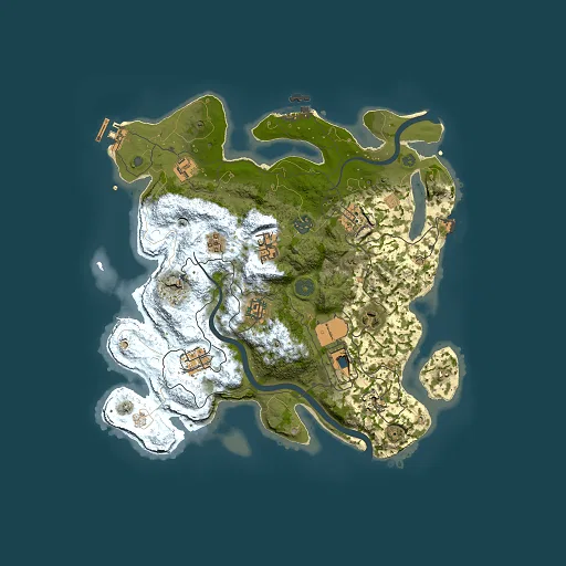 Rust map seed 2039485203, 3500x3500m top-down preview