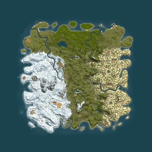 Rust map seed 587874447, 6000x6000m top-down preview