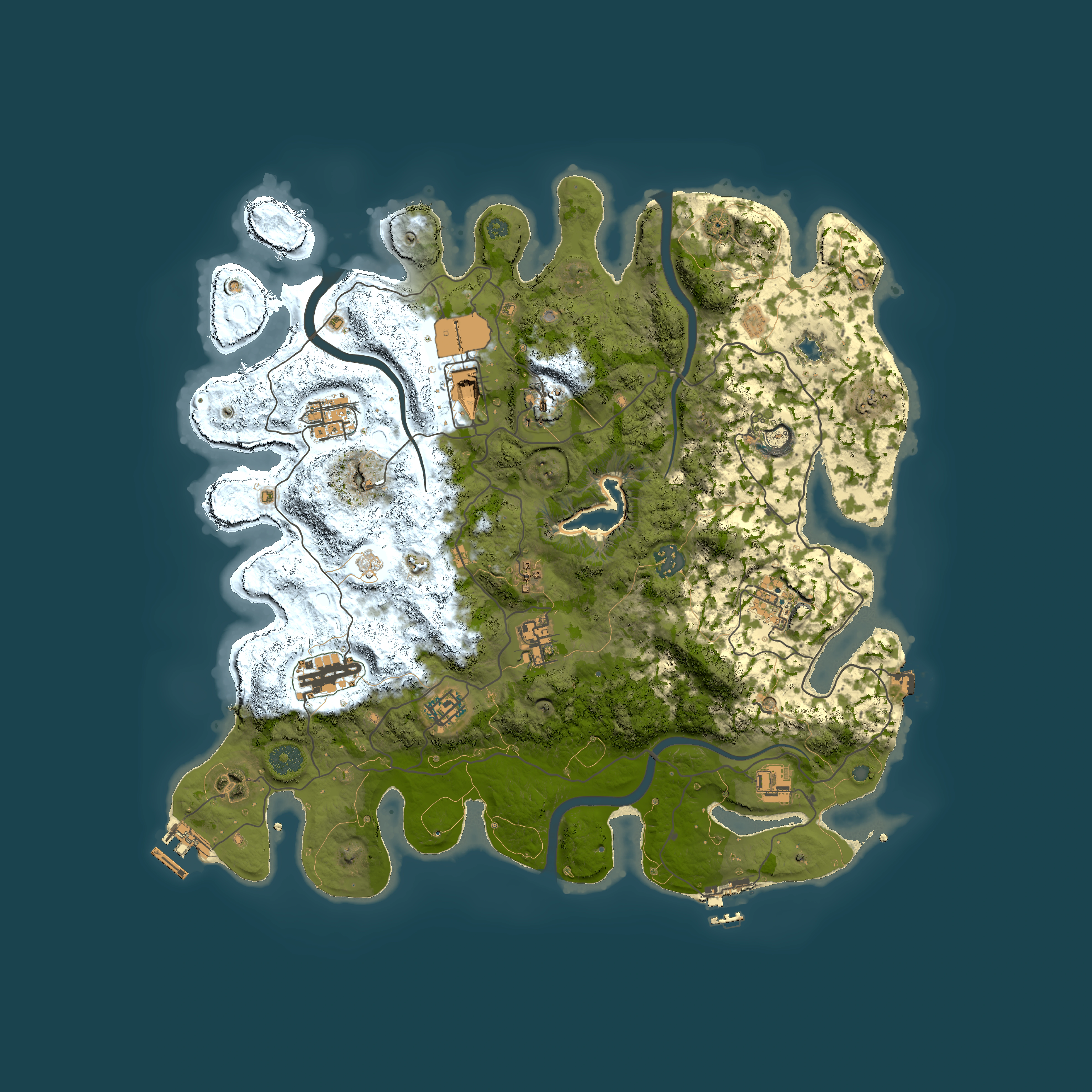 Full top-down render of Rust map seed 984670451, 4000x4000m