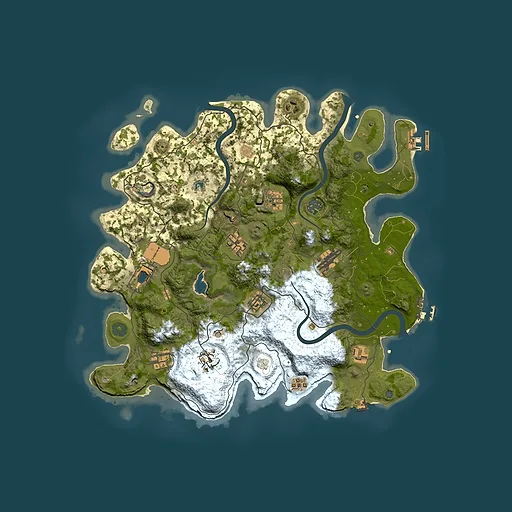Rust map seed 486550147, 4000x4000m top-down preview