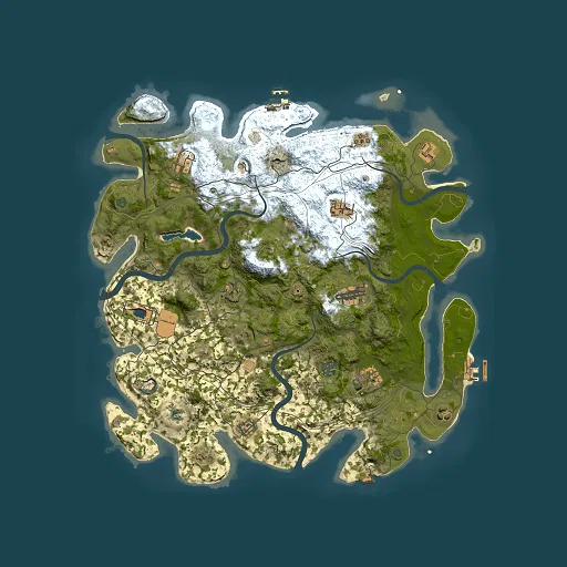 Rust map seed 0, 4250x4250m top-down preview