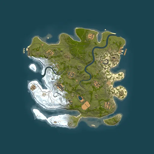 Rust map seed 1337, 3500x3500m top-down preview