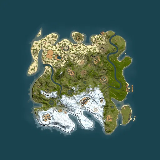 Rust map seed 0, 3500x3500m top-down preview