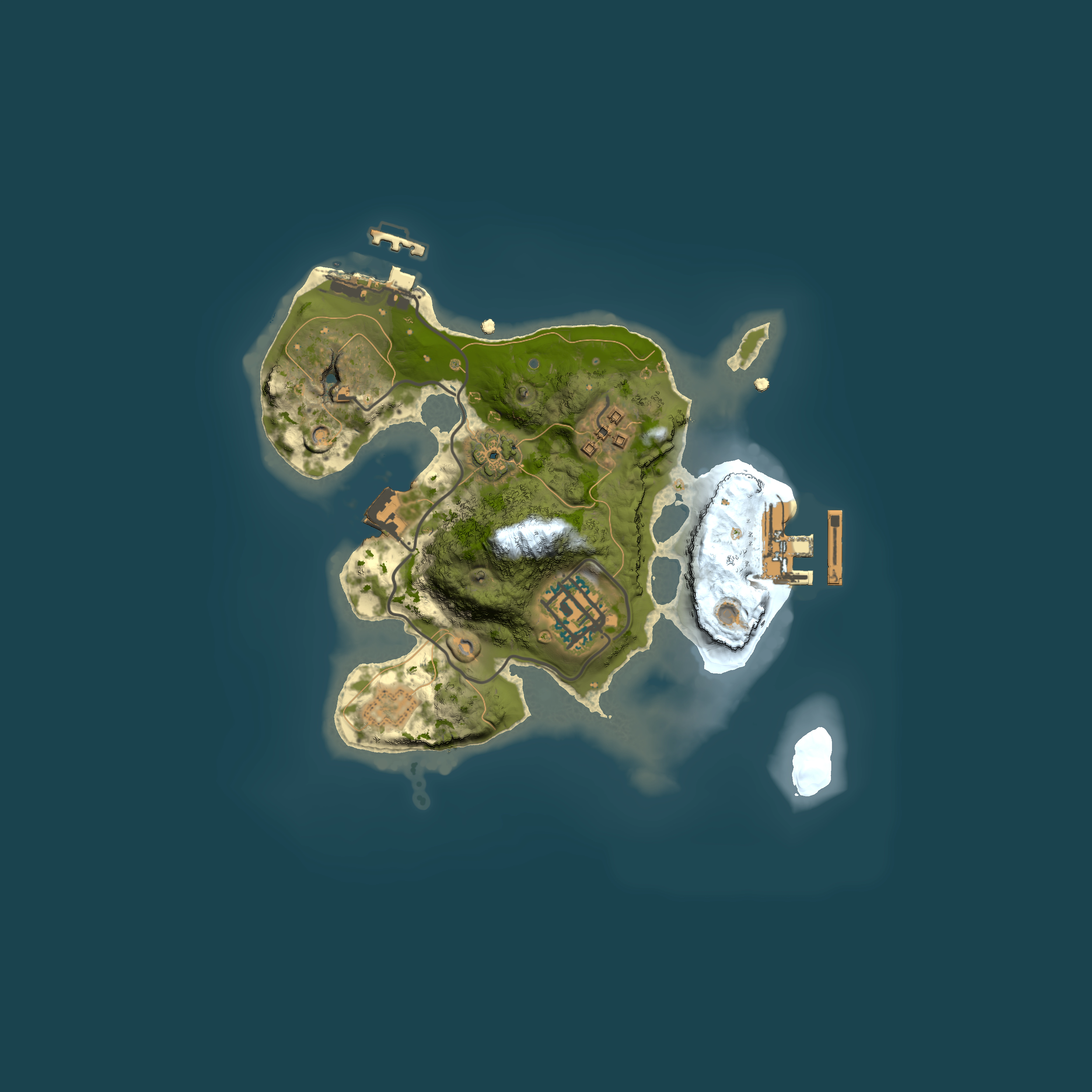Full top-down render of Rust map seed 917698130, 2000x2000m