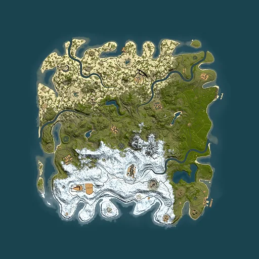Rust map seed 608208730, 5000x5000m top-down preview
