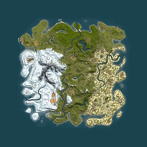 Rust map seed 1518805844, 5000x5000m top-down preview
