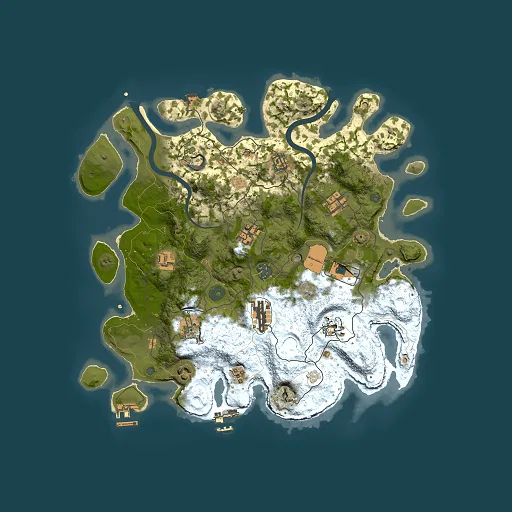 Rust map seed 0, 3750x3750m top-down preview
