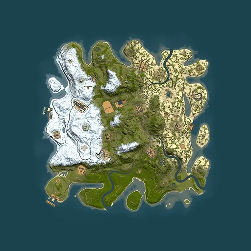 Rust map seed 1287081520, 4000x4000m top-down preview
