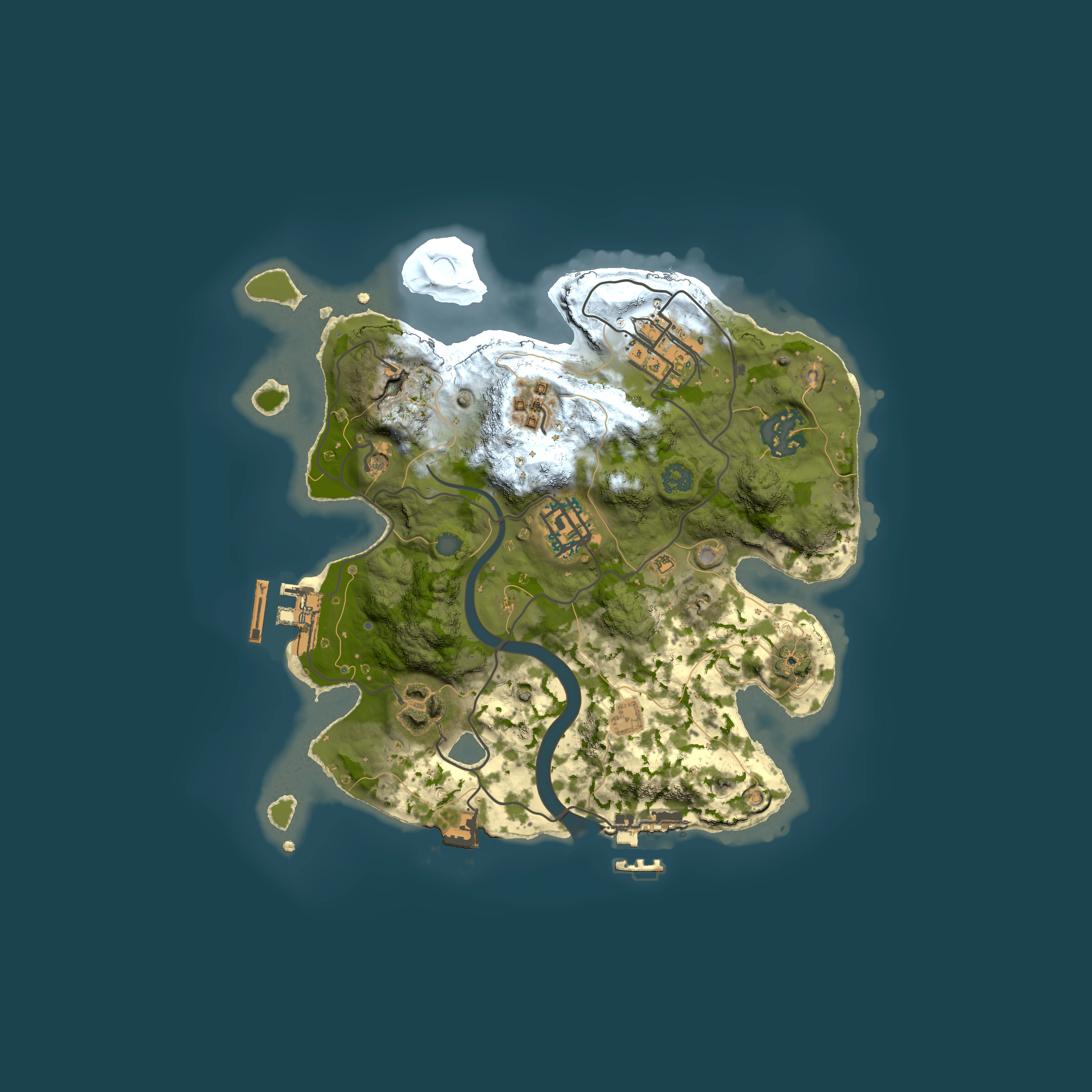 Full top-down render of Rust map seed 1700981717, 2500x2500m