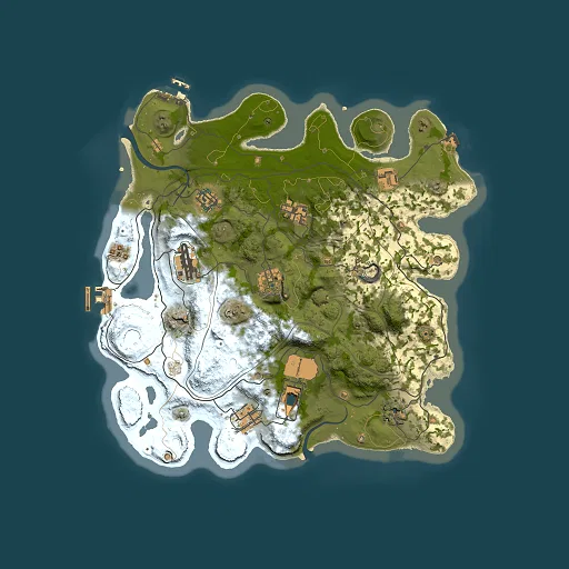 Rust map seed 1337, 3500x3500m top-down preview