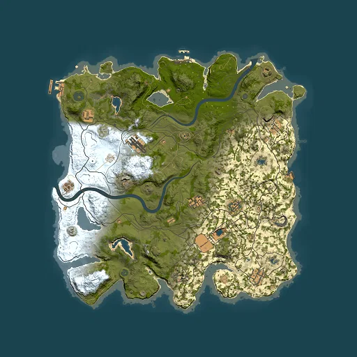 Rust map seed 1877506783, 4000x4000m top-down preview