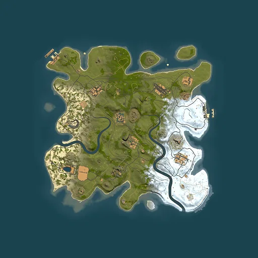 Rust map seed 1337, 3500x3500m top-down preview