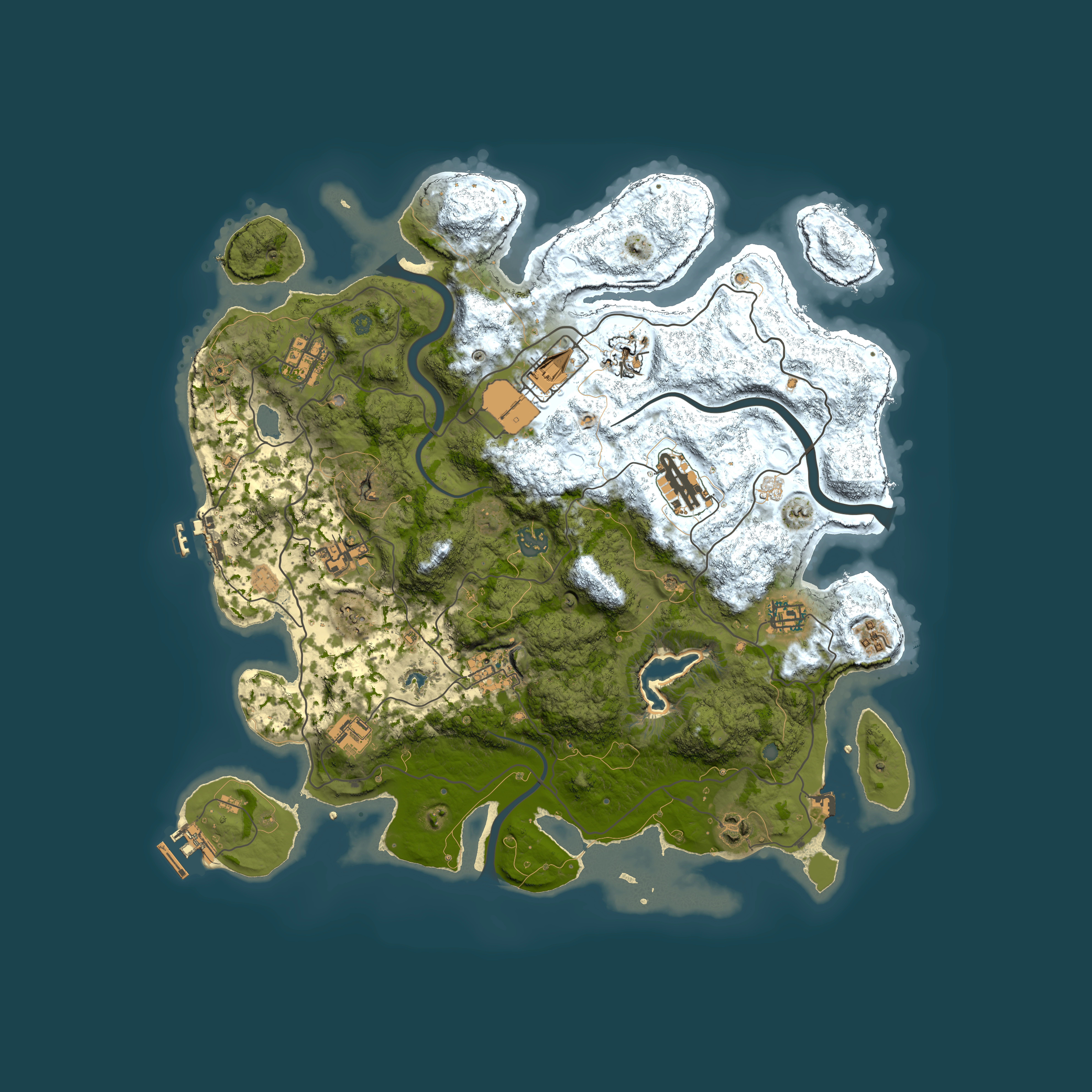 Full top-down render of Rust map seed 1647824937, 4000x4000m