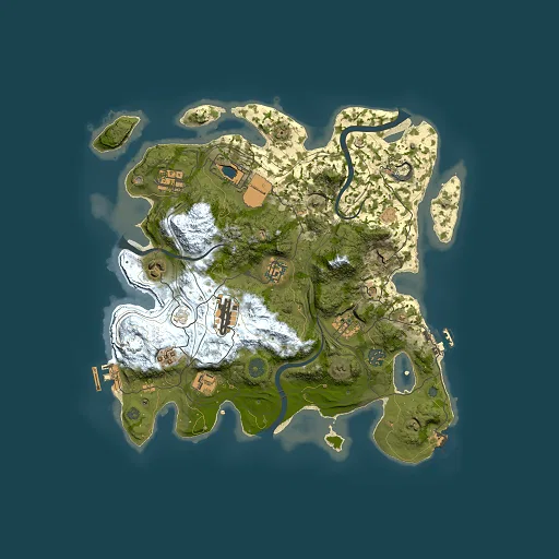 Rust map seed 1337, 3500x3500m top-down preview