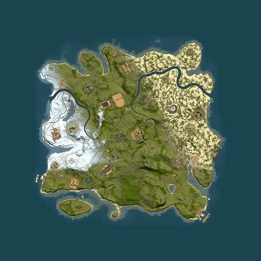 Rust map seed 1337, 3850x3850m top-down preview