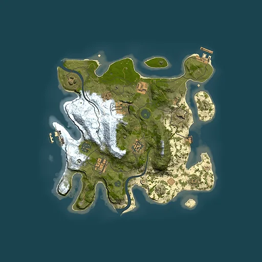 Rust map seed 885027099, 3000x3000m top-down preview