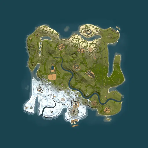 Rust map seed 1337, 3500x3500m top-down preview