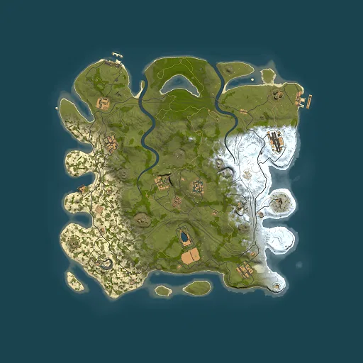 Rust map seed 1337, 4000x4000m top-down preview