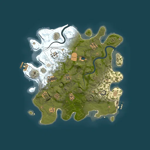 Rust map seed 1337, 3500x3500m top-down preview