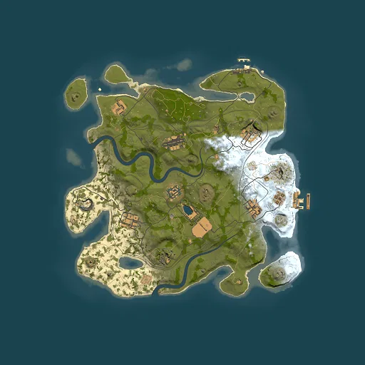 Rust map seed 1337, 3500x3500m top-down preview