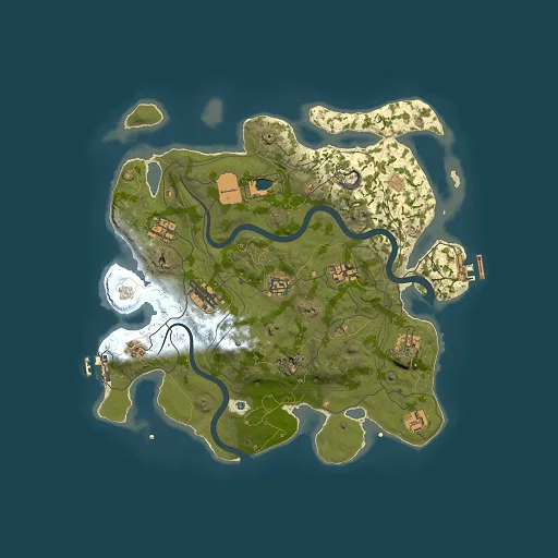Rust map seed 1337, 3500x3500m top-down preview