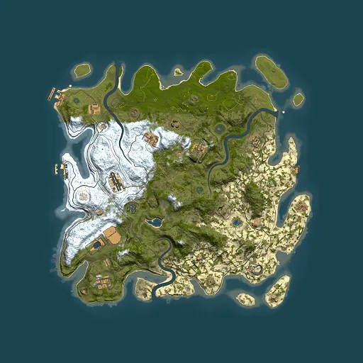Rust map seed 0, 4250x4250m top-down preview