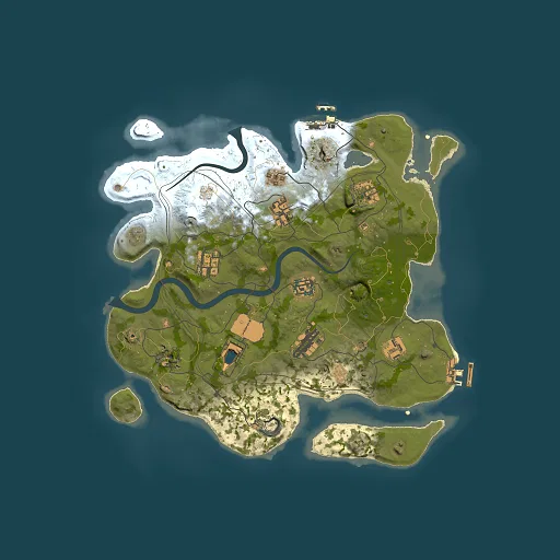 Rust map seed 1337, 3500x3500m top-down preview