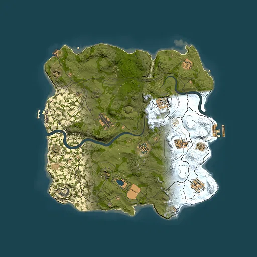 Rust map seed 1337, 3500x3500m top-down preview