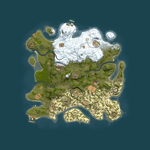 Rust map seed 1337, 3750x3750m top-down preview