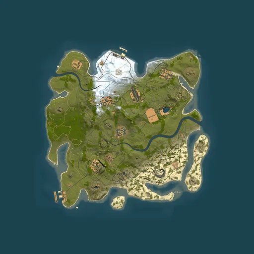 Rust map seed 1337, 3500x3500m top-down preview
